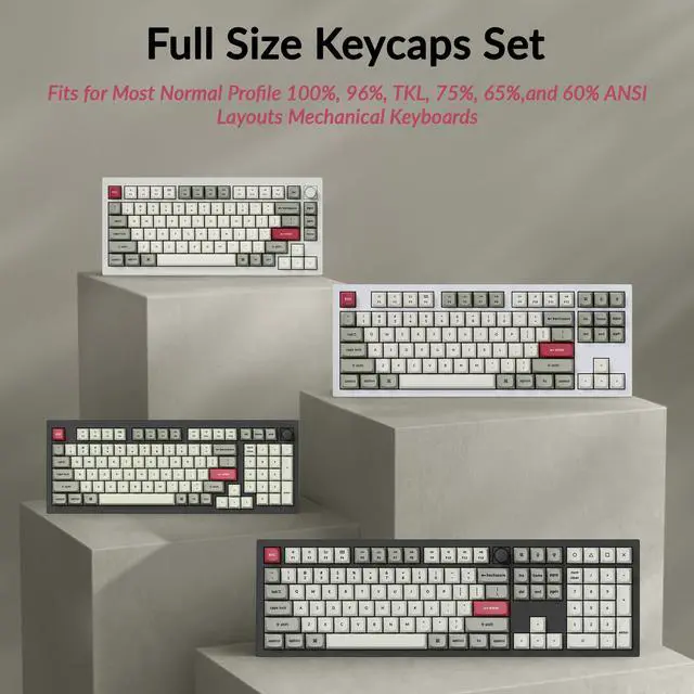 Alt view image 6 of 7 - OSA Profile Double-Shot PBT Keycap Full Keycap Set (141 Keys) - Retro, Compatible with MX Mechanical Switches, Non-Shine-Through, Fits ANSI Layouts (100%, TKL, 96%, 75%, 65%, 60%)