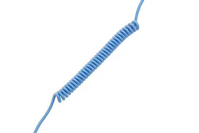 Alt view image 3 of 4 - Coiled & Double-Sleeved Mechanical Keyboard Cable, for Type-C Mechanical Keyboards (Blue)