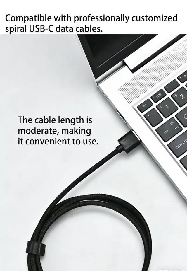 Alt view image 4 of 7 - Custom Coiled USB C Cable for Gaming Keyboard, Double-Sleeved Mechanical Keyboard Cable with Detachable Metal Aviator,USB-C to USB-A (1.8 M,Black)