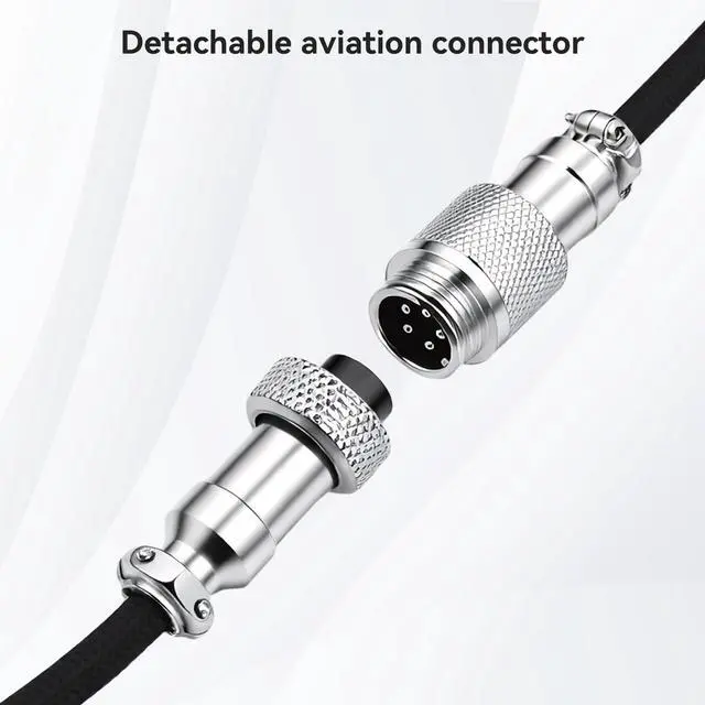 Alt view image 3 of 7 - Mix Coiled Keyboard Cable 8k 5ft for Mechanical Gaming Keyboard