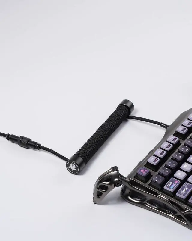 Alt view image 5 of 6 - Coiled Aviator USB Cable, Suitable Mechanical Keyboard - Black