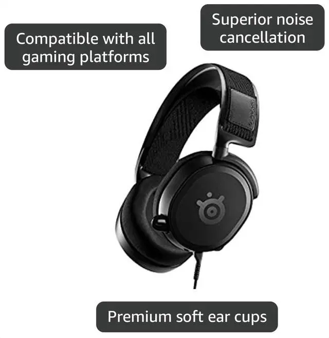 Alt view image 3 of 6 - Arctis Prime - Competitive Gaming Headset - High Fidelity Audio Drivers - Multiplatform Compatibility,Black