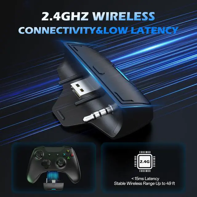 Alt view image 2 of 7 - Wireless Headset for Xbox Series X/S, Xbox One, 120H Ultra-Long Battery, Wireless Gaming Headset with Mic, 50mm Drivers, Bluetooth 5.3 & Comfortable Over-Ear Wireless Headphones