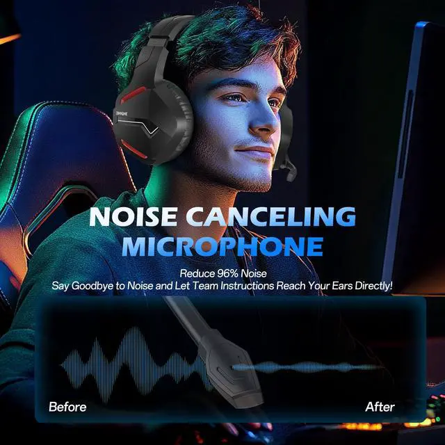 Alt view image 5 of 7 - Wireless Headset for Xbox Series X/S, Xbox One, 120H Ultra-Long Battery, Wireless Gaming Headset with Mic, 50mm Drivers, Bluetooth 5.3 & Comfortable Over-Ear Wireless Headphones