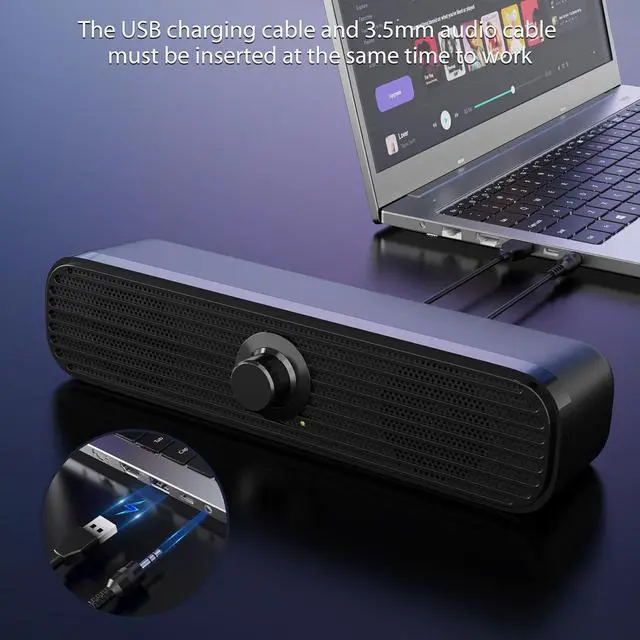 Alt view image 5 of 7 - 3.5mm Computer Speakers for Desktop Laptop Tablet with Volume Control