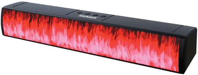 Main image of MMA4020 Portable Speaker Soundbar with Bluetooth 5.0, Patented Vibrant LED Light Display, True 16 Watts RMS Sound, USB, TFT Playback, Great for Gaming, Stereo (Medium)