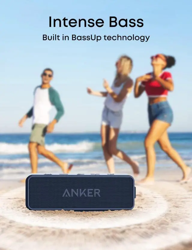 Alt view image 7 of 7 - soundcore 2 Portable Bluetooth Speaker, Stereo Sound, IPX7