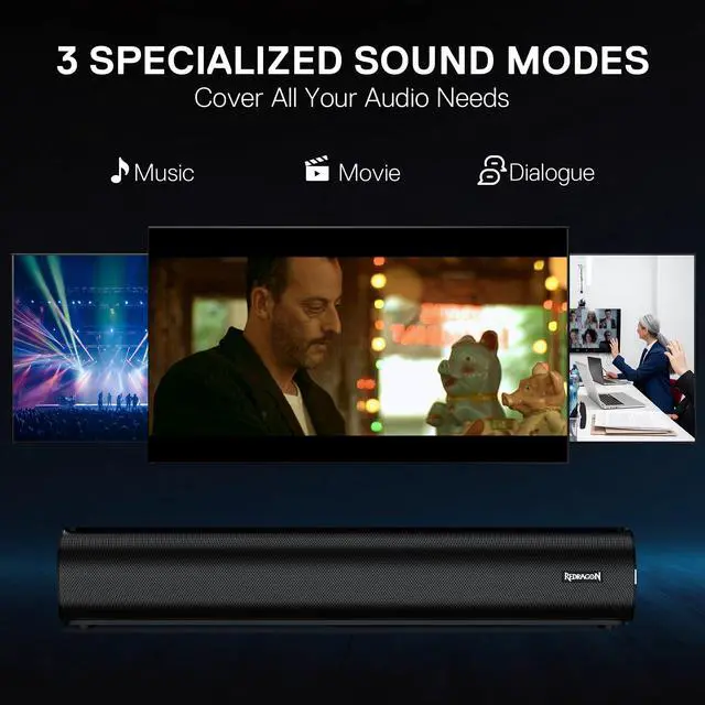 Alt view image 4 of 7 - GS821 2.0 Channel Soundbar for TV, HDMI ARC/Optical/BT 5.3