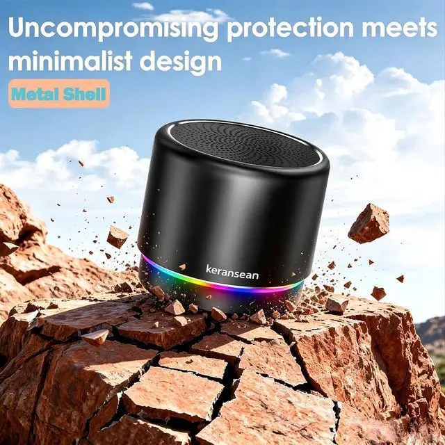 Alt view image 5 of 7 - Portable Bluetooth Speaker 5.4, Mini Speaker with Noise Reduction Mic,Black