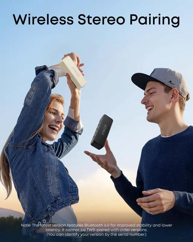 Alt view image 4 of 7 - Soundcore 2 Portable Bluetooth Speaker, Stereo Sound, IPX7