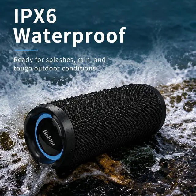 Alt view image 4 of 7 - Portable Bluetooth Speaker 15W, IPX6, Black