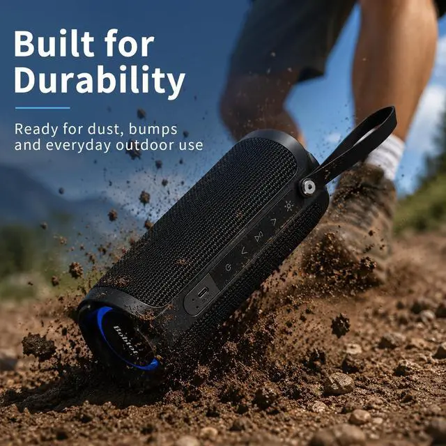 Alt view image 6 of 7 - Portable Bluetooth Speaker 15W, IPX6, Black