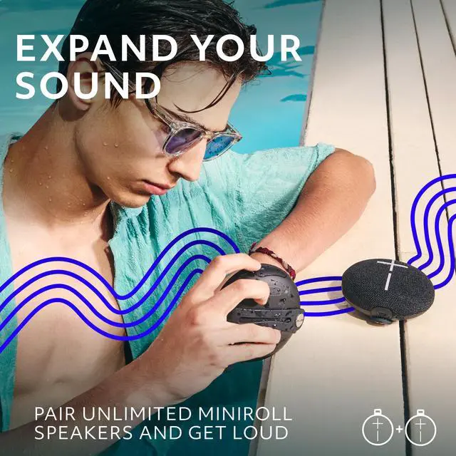 Alt view image 3 of 7 - MINIROLL Waterproof Bluetooth Speaker - Gentle Black