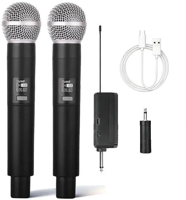 Main image of Professional Karaoke Microphone Set, Dual Vocal Pickup, Easy Setup, USB Rechargeable, LED Display, Compatible with Karaoke Machines and More