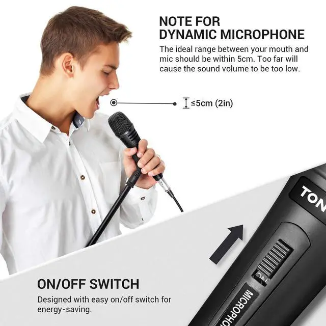 Alt view image 5 of 7 - K1 Vocal Microphone for Singing, Dynamic Handheld Wired Karaoke Mic, Microfono with 5M XLR to 1/4" Cable, Compatible with Amp, Mixer, Suitable for Speech, Karaoke and Outdoor Activities