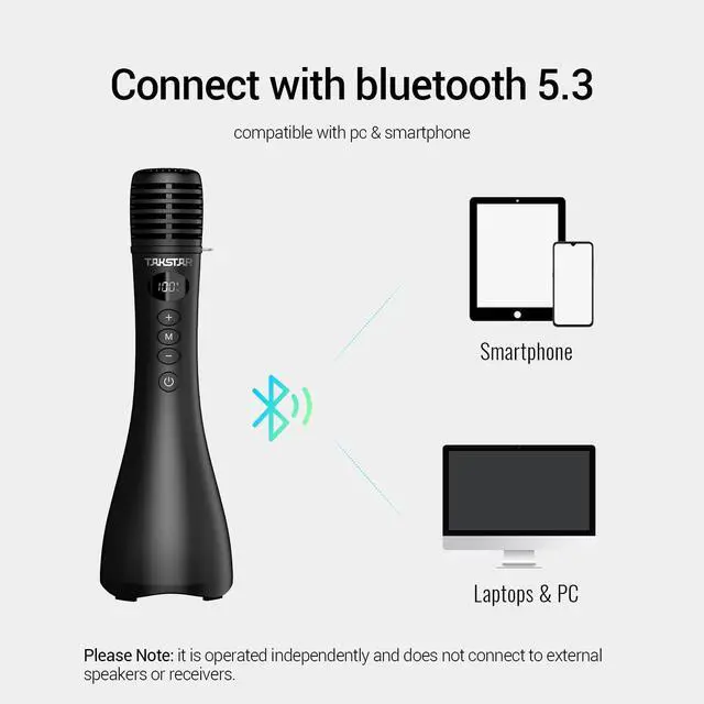 Alt view image 5 of 7 - Bluetooth Microphone & Voice Amplifier, 15W Wireless Handheld Mic with Speaker LED Display, 4 Modes, Noise Canceling, Portable PA System for Teaching Singing Speaking Karaoke Wedding - DA10