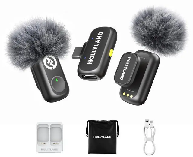 Main image of Lark A1 Wireless Microphone for iPhone & Android, 48kHz/24-bit Studio Audio, 3-Level Noise Cancellation, 200m Range, Magnetic Mini Mic for Video Recording & Live Streaming (2TX + USB-C RX)