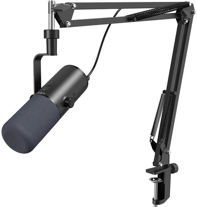 Main image of Dynamic Podcast Microphone for Content Creators, Cardioid XLR/USB Mic, AI Noise Cancellation, Tap Mute, 3.5mm Jack for Monitoring, Volume Control, Microfono with Boom Arm, Black, TD510 AIR H+