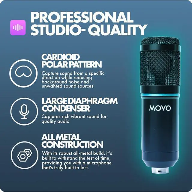 Alt view image 2 of 7 - PodPak2T 2-Pack Universal XLR Condenser Microphone Podcasting Equipment Bundle for 2 - Includes 2 Cardioid Mics, Desktop Stands, Shock Mounts, Pop Filters and Cables - Podcast and YouTube Kit