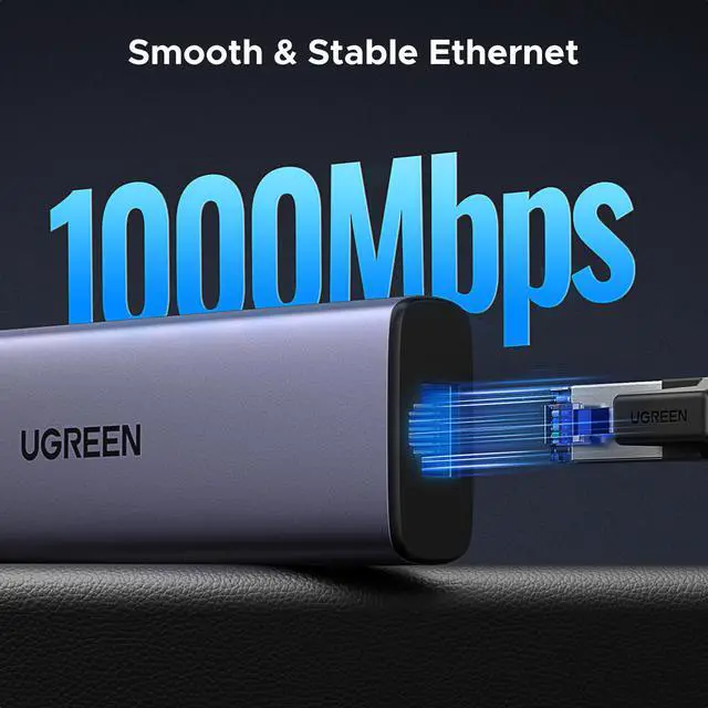 Alt view image 6 of 7 - Revodok 6 in 1 USB C Hub Gigabit Ethernet Adapter with 4K HDMI