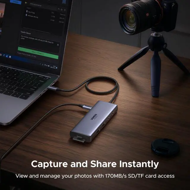 Alt view image 6 of 7 - USB C Docking Station Dual Monitor, 9-in-1 Aluminum Dock with 2xHDMI