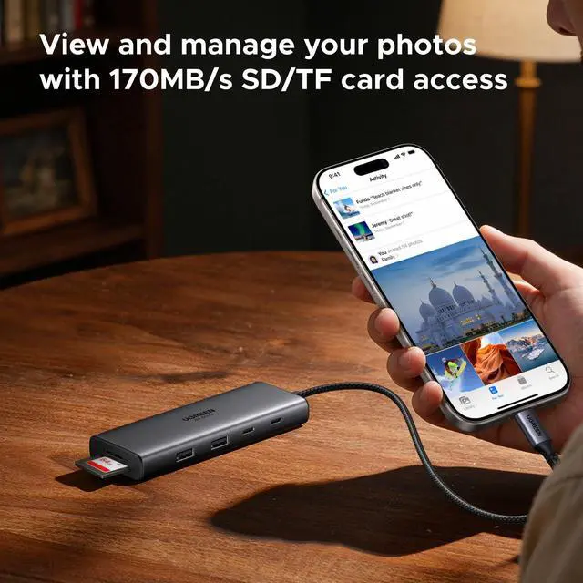Alt view image 7 of 7 - USB C Docking Station Dual Monitor, 9-in-1 Aluminum Dock with 2xHDMI