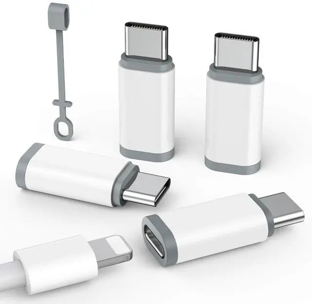 Main image of 4 Pack Lightning to USB C Adapter for iPhone 15/16/17 Pro Max/Plus,Samsung S24/S25, Pixel, Nintendo Switch, USB Type C to Lightning Cable Connector for iPhone 17/16 Charger- (Not for Headphones/OTG)