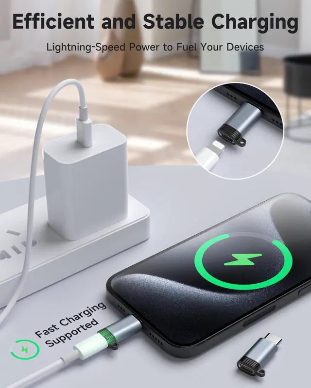 Alt view image 4 of 7 - Not for Audio/OTG Lightning to USB C Adapter 4 Pack