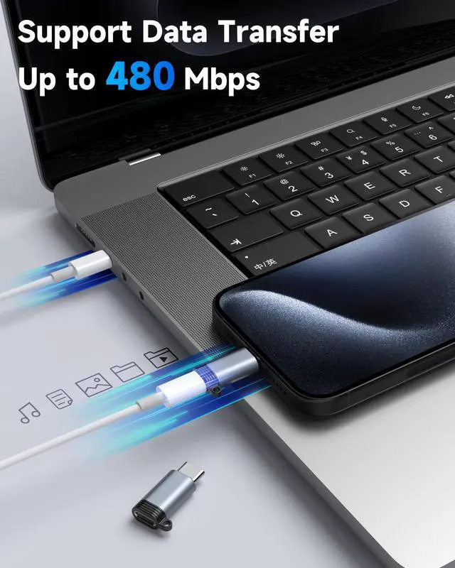 Alt view image 5 of 7 - Not for Audio/OTG Lightning to USB C Adapter 4 Pack