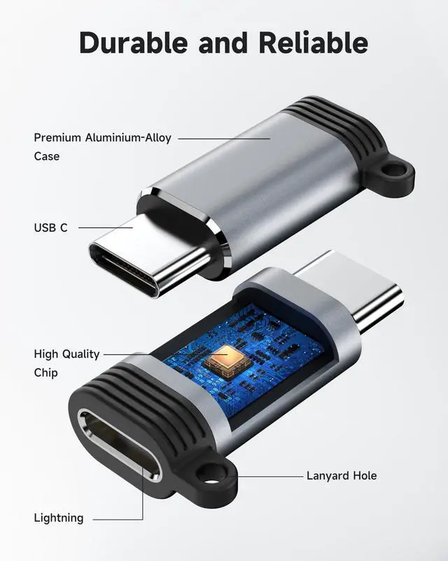 Alt view image 6 of 7 - Not for Audio/OTG Lightning to USB C Adapter 4 Pack