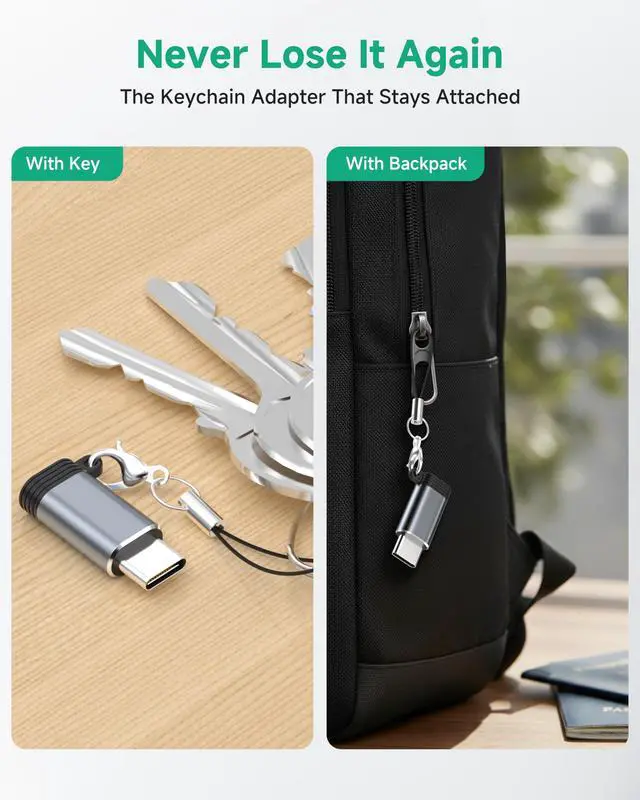 Alt view image 7 of 7 - Not for Audio/OTG Lightning to USB C Adapter 4 Pack