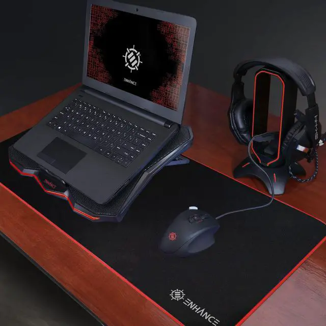 Alt view image 7 of 7 - Accessory Power CRYOGEN 5 Laptop Cooling PAD RED