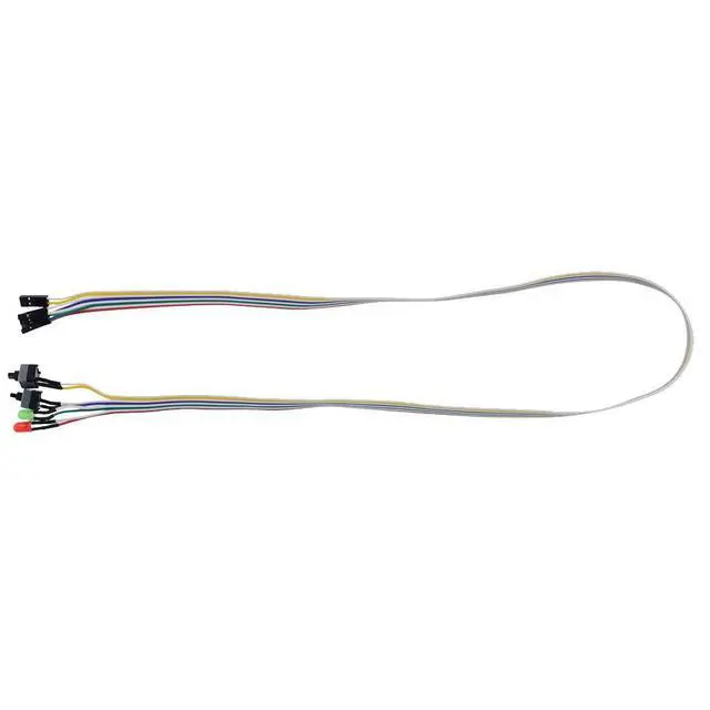 Alt view image 6 of 7 - 3 Pack Desktop Computer PC Case Power Supply On Off Reset Push Button Switch ATX Front Bezel Universal Replacement Wire Cable with HDD SW LED Power Light Indicator