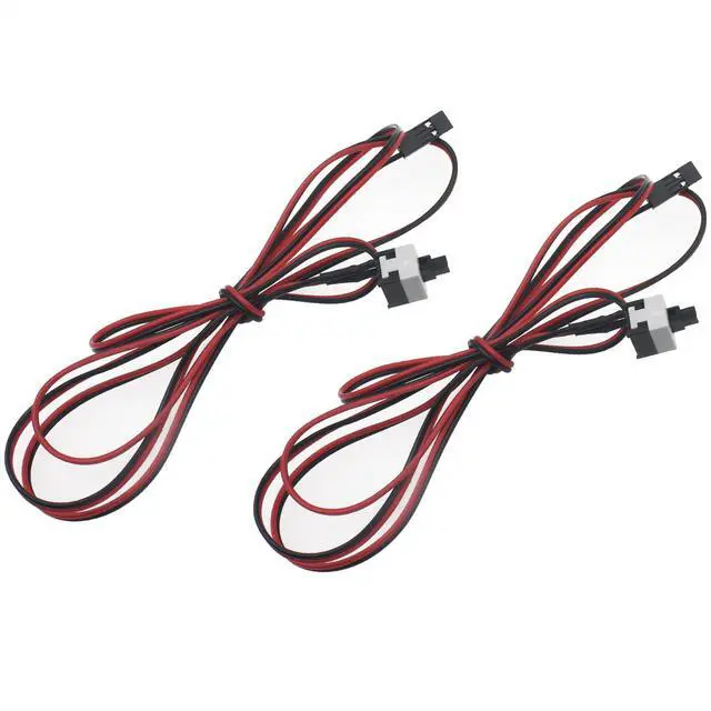 Main image of 2 Pcs ATX PC Power Switch Cord 2 Pin SW Motherboard Reset Switch PC Desktop Power Cable On/Off Push Button