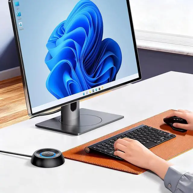 Alt view image 2 of 7 - PC Power Button, Remote Desktop Computer Switch Extension ON/Off Switch LED Indicator External Power Button for pc with 5.9FT Cables