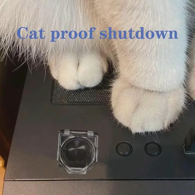 Alt view image 7 of 7 - Power Push Button Switch Cover, Dustproof Safety PC Power Button Cover 22mm