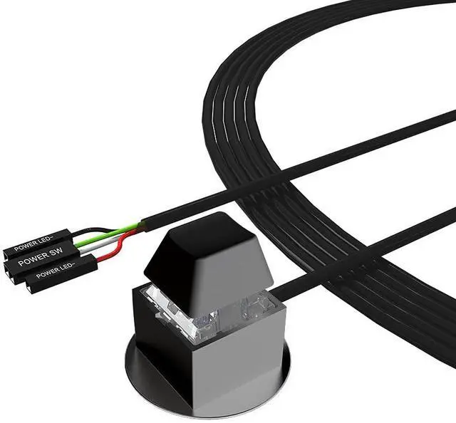 Main image of Desktop Computer Power Switch Power Supply Control Adapter Cable 2M External PC Power Button ATX Desktop Computer Case Motherboard Switch On Off Power SW Cables, Black