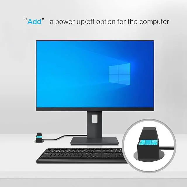 Alt view image 2 of 7 - Desktop Computer Power Switch Power Supply Control Adapter Cable 2M External PC Power Button ATX Desktop Computer Case Motherboard Switch On Off Power SW Cables, Black