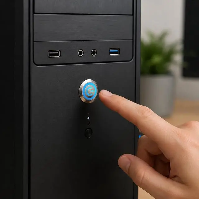 Alt view image 4 of 7 - PC Power Button, 12mm Metal PC Case LED Power Buttons Cable