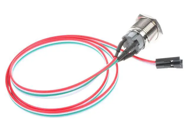 Alt view image 6 of 6 - 16mm Chassis Switch Metal Button Switch with 22inchs Extension Cable Red Yellow Blue Green ATX Supply On/Off Suitable for Computer DIY Switch (16mm, Blue Symbol)