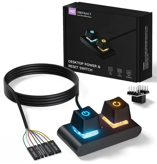 Main image of Dual PC Power Button, External ATX Power and Reset Switch