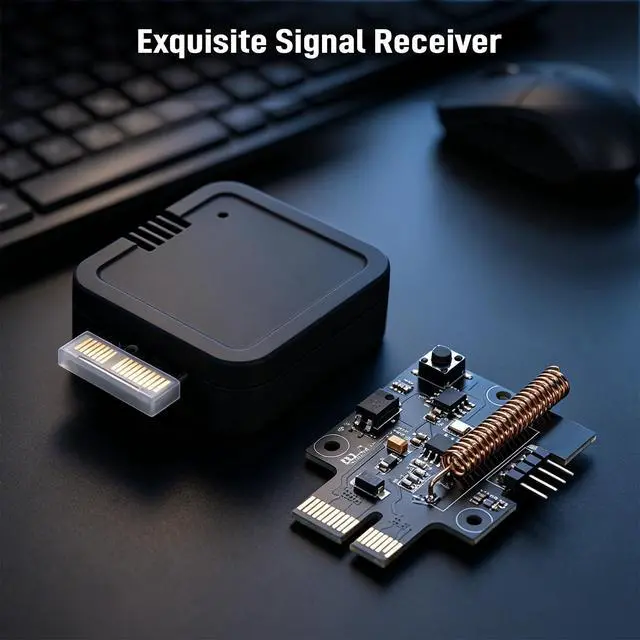 Alt view image 3 of 7 - Wireless PC Power Button, Remote PC Power Switch with PCIE Receiver, ON/Off Control for Computer Motherboard (Black)