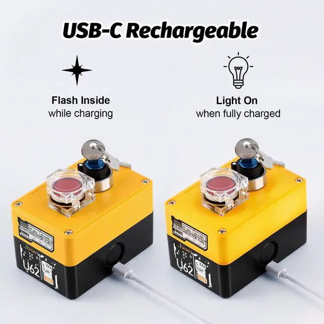 Alt view image 4 of 6 - Wireless PC Power Button with Key Lock, Dual Control PC Start Button