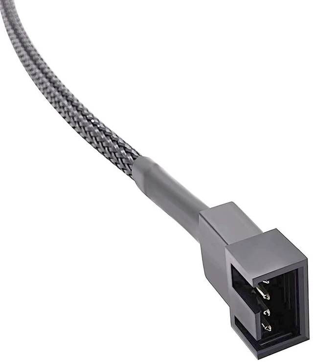 Alt view image 3 of 7 - 5 Pack 4-Pin PWM Fan Splitter Cable, Sleeved Braided Adapter Computer PC Fan Power Extension Cable Converter for Computer ATX Case 4-Pin/3-Pin Cooling Fan Cable (10.6")