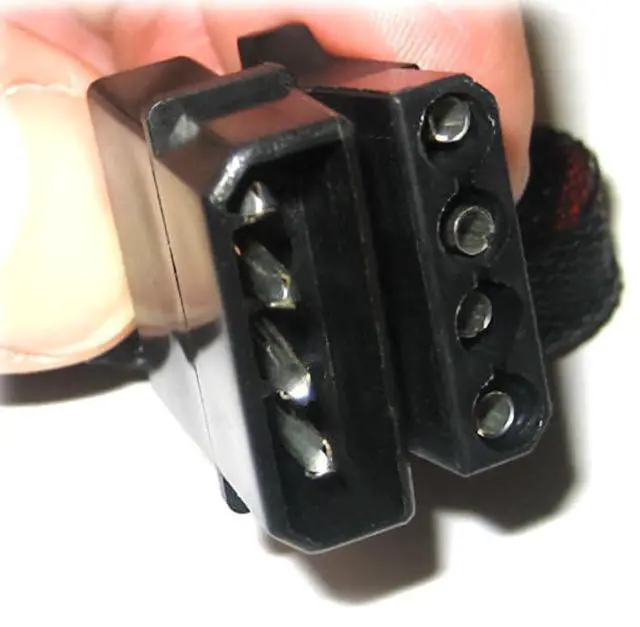 Alt view image 2 of 2 - Coolerguys 4 Pin Molex Male to Female Black Sleeved Power Extension Cable, Braided Nylon, Multi-Functional, Power Extension Cable for Case Fan - 24 inches