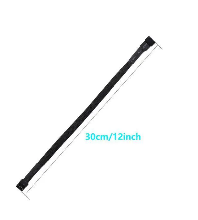 Alt view image 4 of 7 - 10-Pack PWM 4 Pin Fan Extension Cable12 inch PC Fan Power Extension Cable, Male to Female 4-Pin PWM Splitter Cord for Computer ATX Case