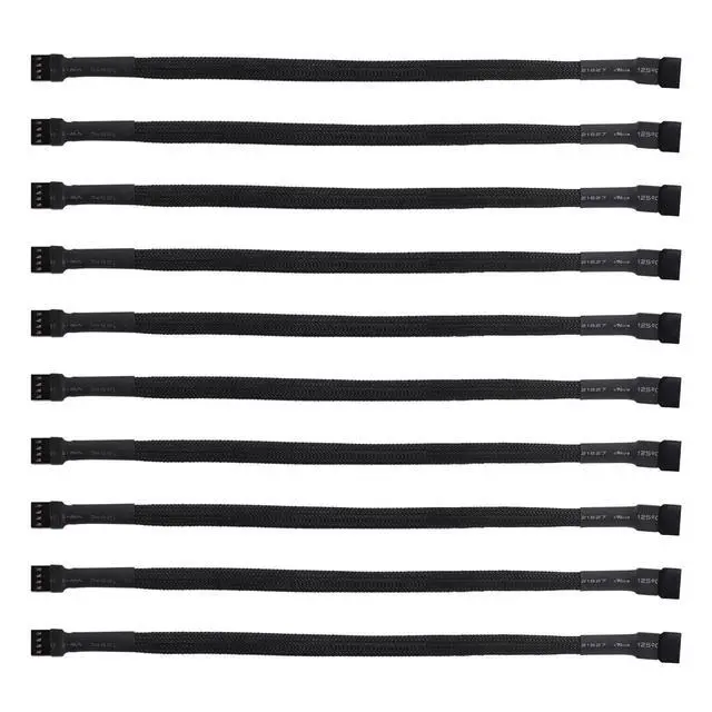 Alt view image 7 of 7 - 10-Pack PWM 4 Pin Fan Extension Cable12 inch PC Fan Power Extension Cable, Male to Female 4-Pin PWM Splitter Cord for Computer ATX Case