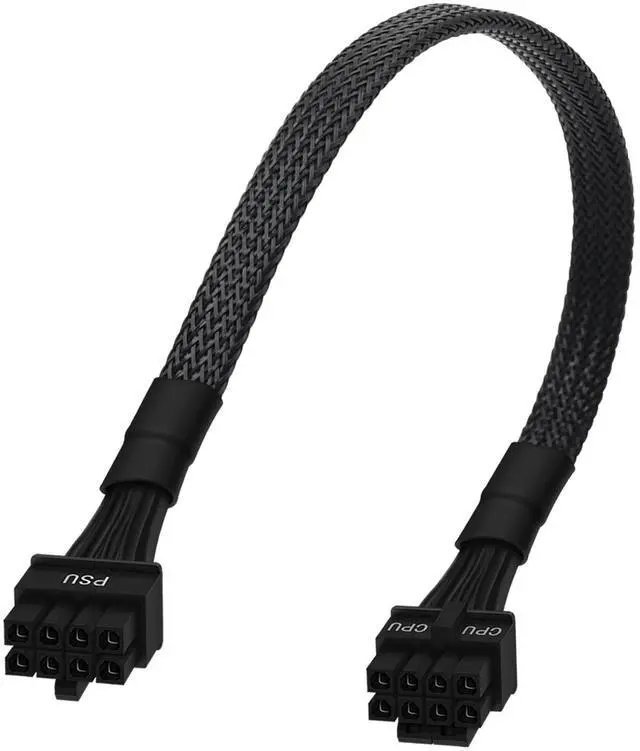 Main image of CPU Cable for Corsair PSUs, CPU 8 Pin Male to CPU 8 Pin (4+4 Detachable) Male EPS-12V Motherboard Power Adapter Sleeved 25-inch (63cm)