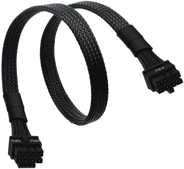 Main image of CPU Cable for EVGA PSUs, CPU 8 Pin to CPU 8 Pin (4+4 Detachable) Male EPS-12V Motherboard Power Adapter Sleeved 33-inch (84cm)