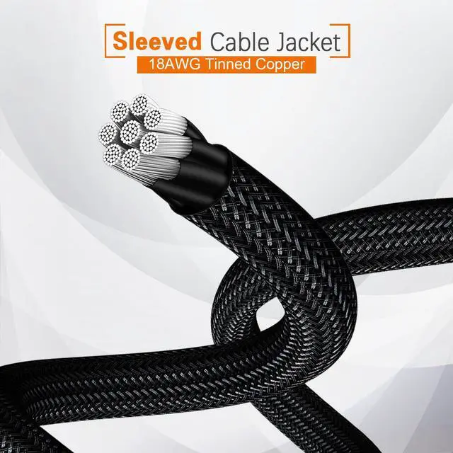 Alt view image 5 of 6 - CPU Cable for EVGA PSUs, CPU 8 Pin to CPU 8 Pin (4+4 Detachable) Male EPS-12V Motherboard Power Adapter Sleeved 33-inch (84cm)